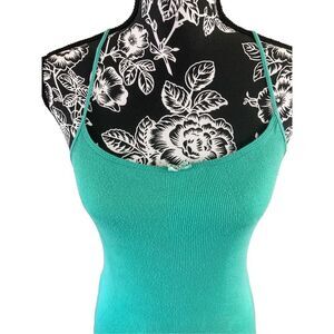 Xhileration Racerback Sleepwear Tank Bow Polkadot Lining Ribbed
